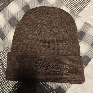 Buffbunny Coffee Brown Beanie Nwot